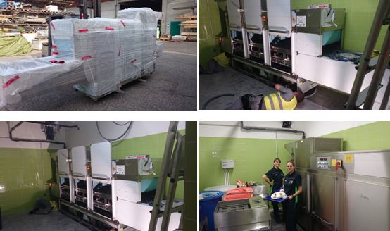 Supply & Install in Vienna – Conveyorband Washer 3400 plates per hour